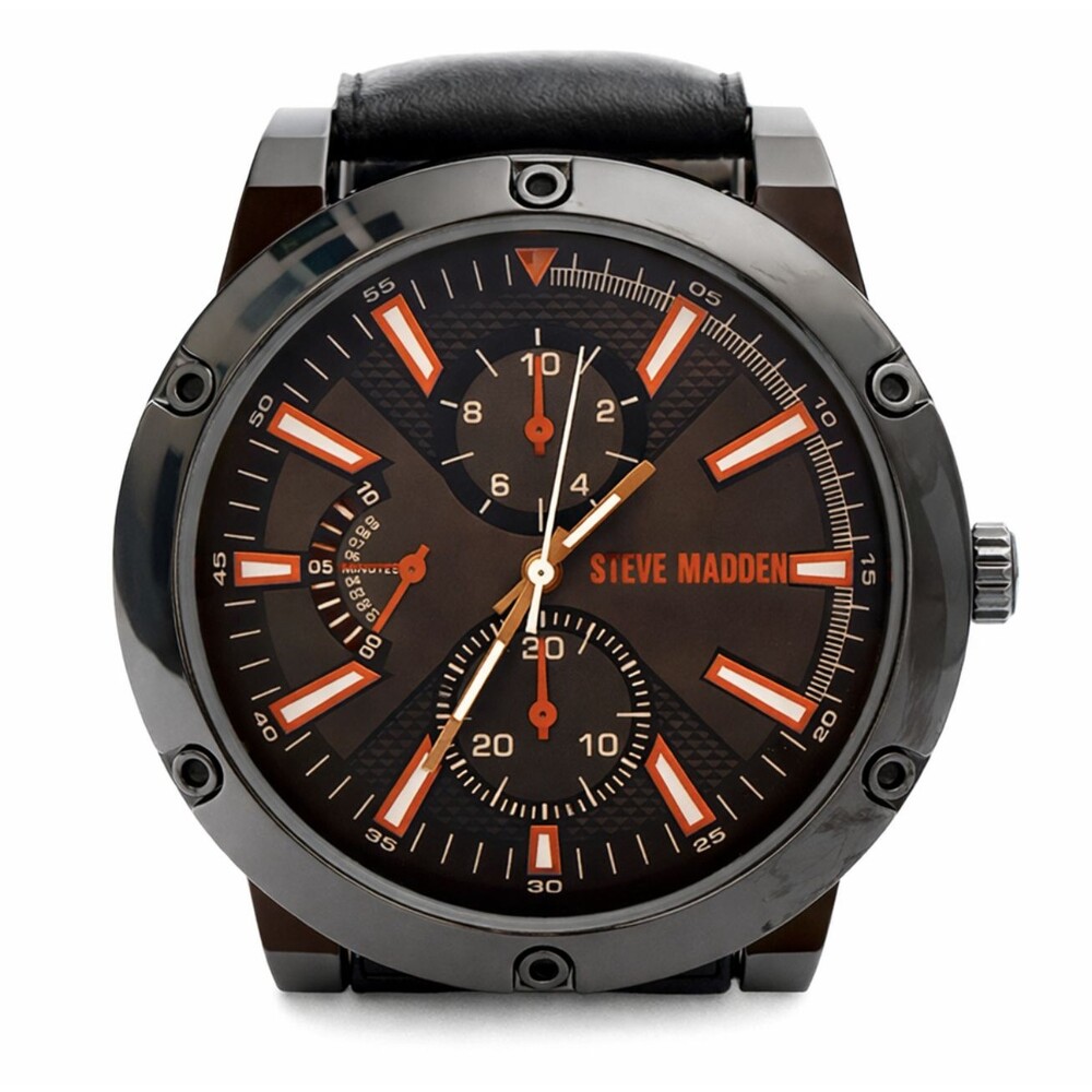 Steve Madden Men’s Watch – Black/Dark Gray Alloy Sleek modern design